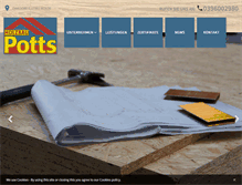 Tablet Screenshot of holzbau-potts.de
